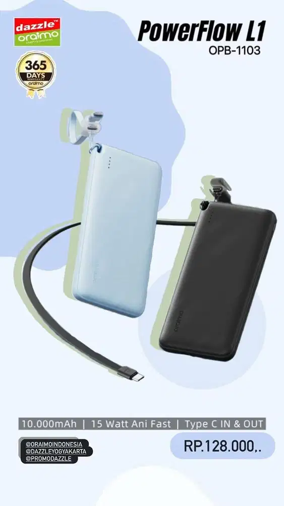 Powerbank Oraimo PowerFlow L1 OPB-1103