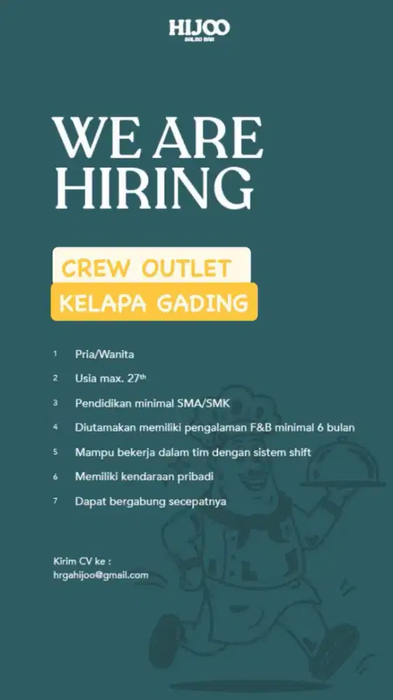 Lowongan Kerja Crew Outlet