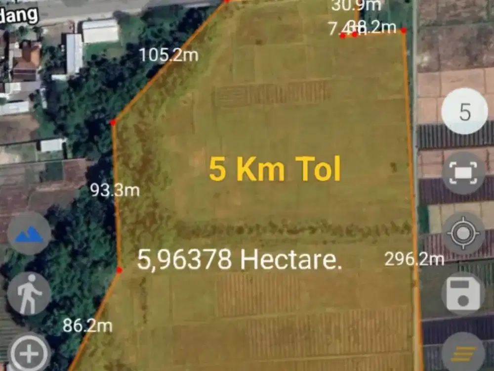 Dijual Lahan Zona Industri Lokasi Gondang,Nganjuk Luas  5,9 Ha Bu!!