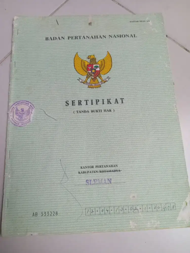 Di Jual Tanah SHM Sawah