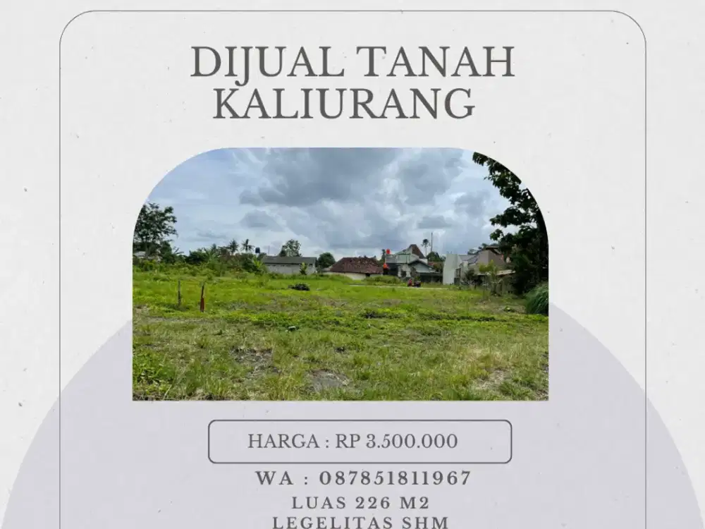 Tanah Jogja 2 MENIT SD BIAS KALIURANG SHMP