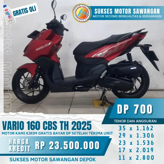 (SUKSES MOTOR) HONDA VARIO 160 CBS 2025 /MOKAS BERKUALIATAS/ISTIMEWA