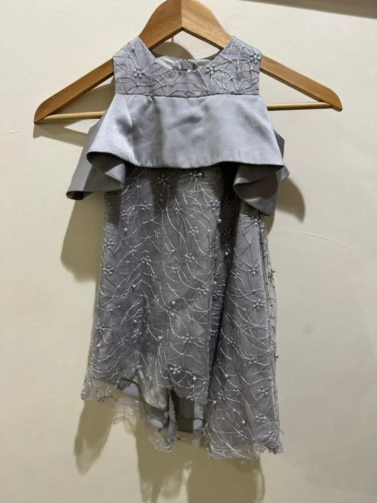Pink Sugar Party Dress Grey 4-5th