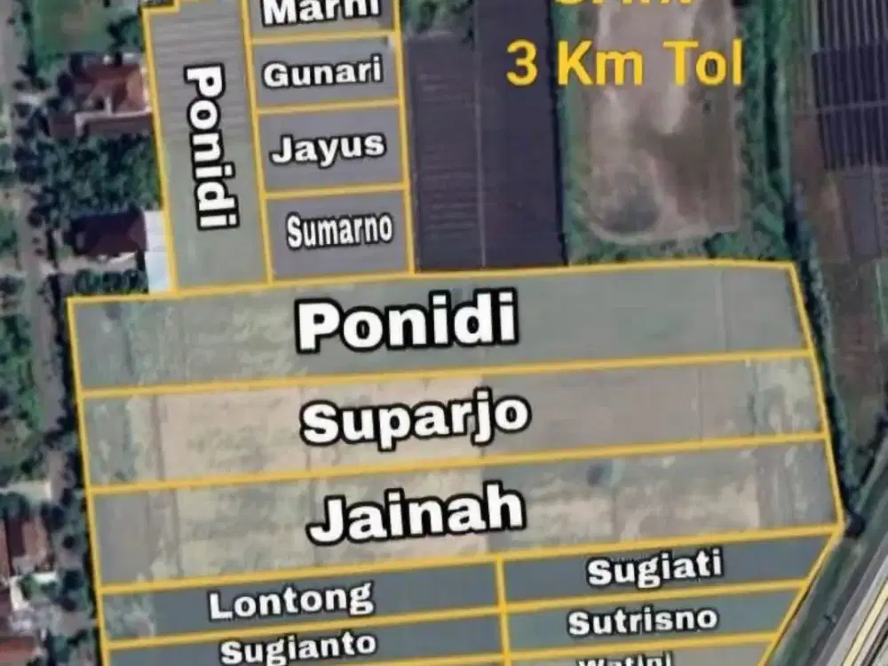 Dijual Lahan Zona Industri Lokasi Gondang,Nganjuk Luas 3,5 Ha Bu!!