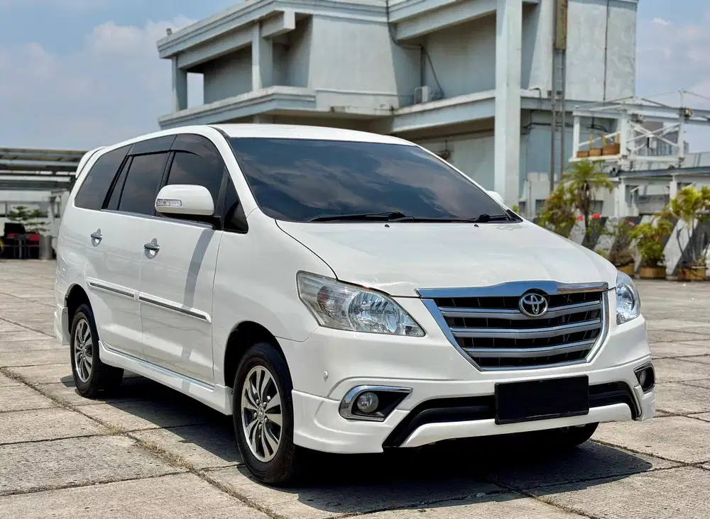[LOW KM 84.000] INNOVA V AT BENSIN LUXURY 2015 PUTIH TT 2014 G MATIC