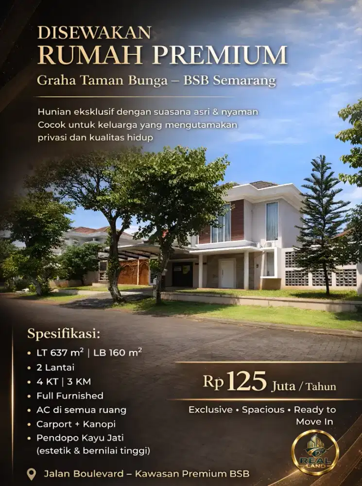 Disewakan rumah di graha taman bunga BSB Semarang