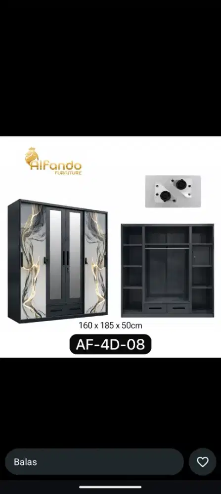 lemari pakaian plat besi