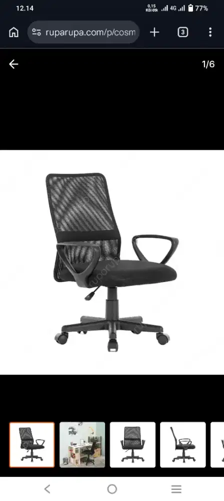 PROMO !! SELMA COSMO KURSI KANTOR - HITAM