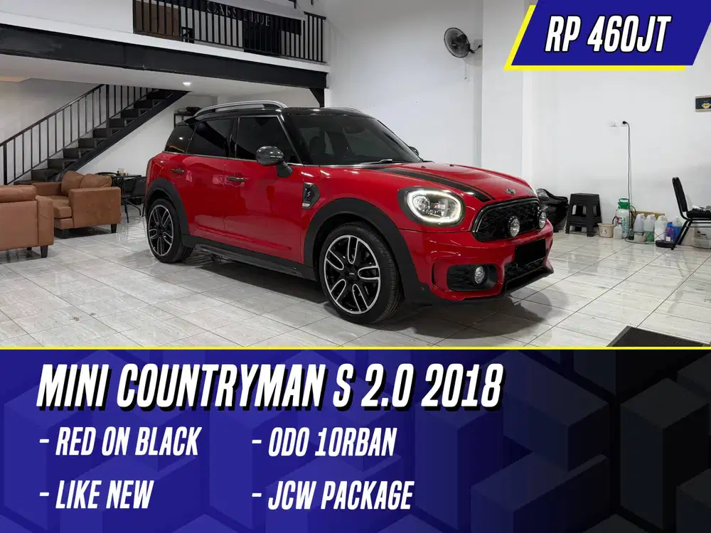 Mini Countryman S 2.0 JCW Package 2018 Red on Black Cooper Merah