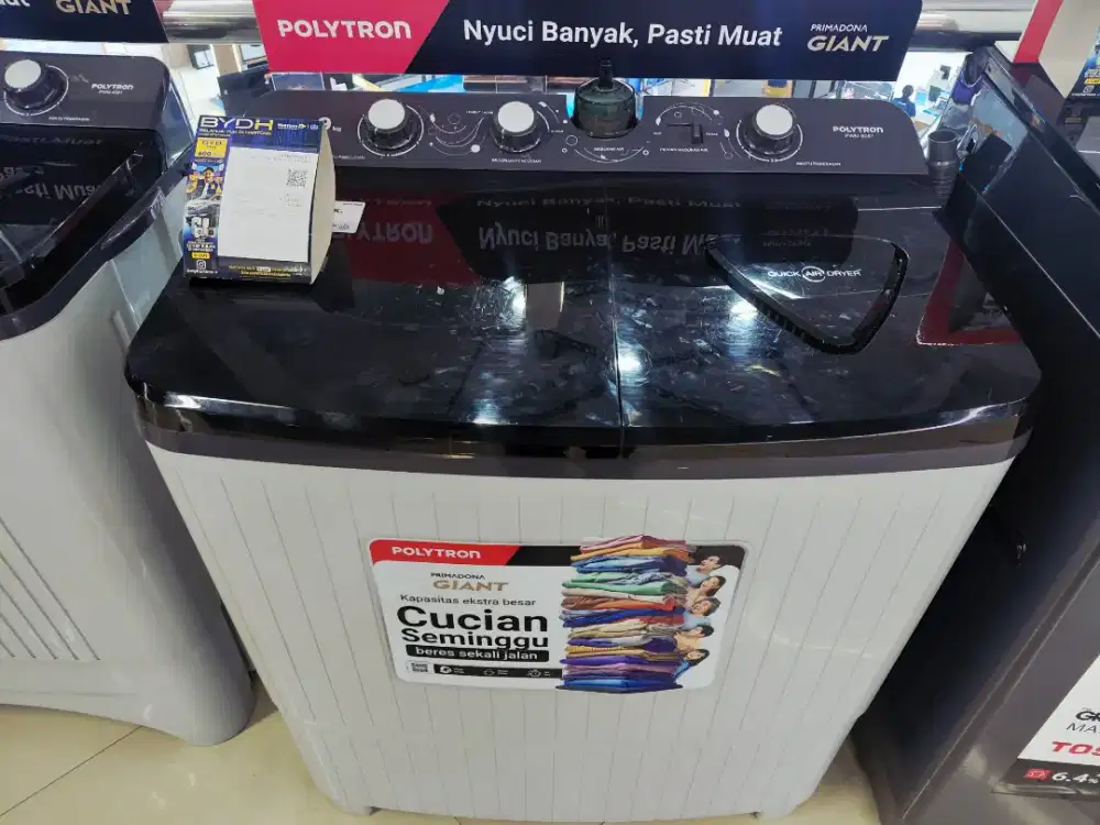 MESIN CUCI POLYTRON SEMI AUTO WASHER  9KG 2 TABUNG