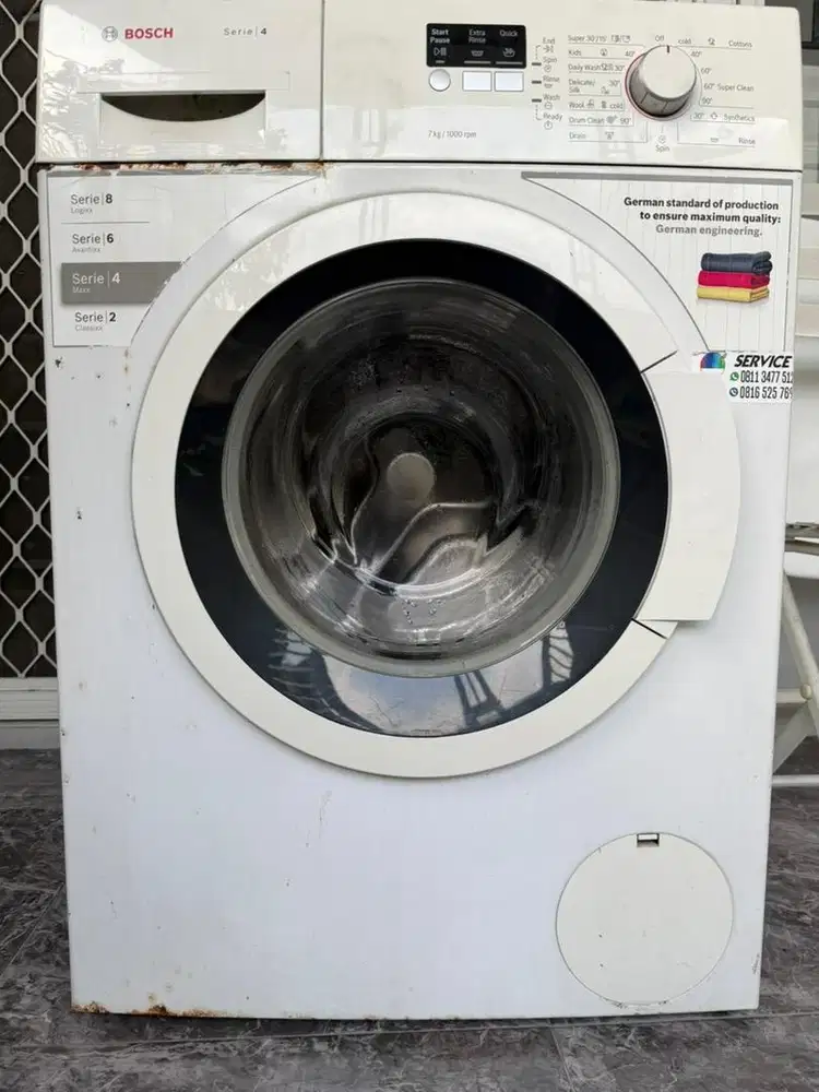 Mesin cuci front loading bekas mati total