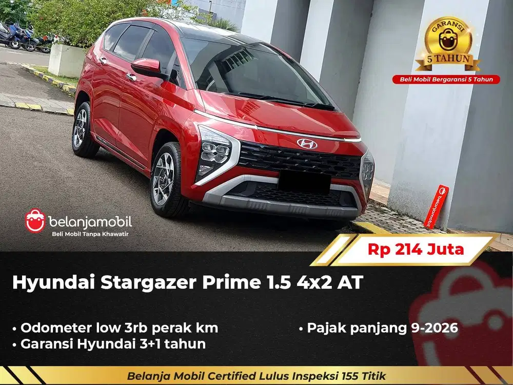 [ GARANSI 5TH ] Hyundai Stargazer Prime 1.5 4x2 AT 2024/2025