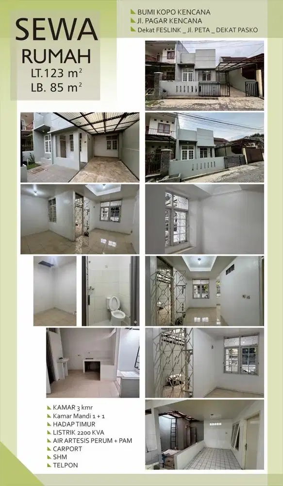 Sewa Rumah di dekat Feslink12