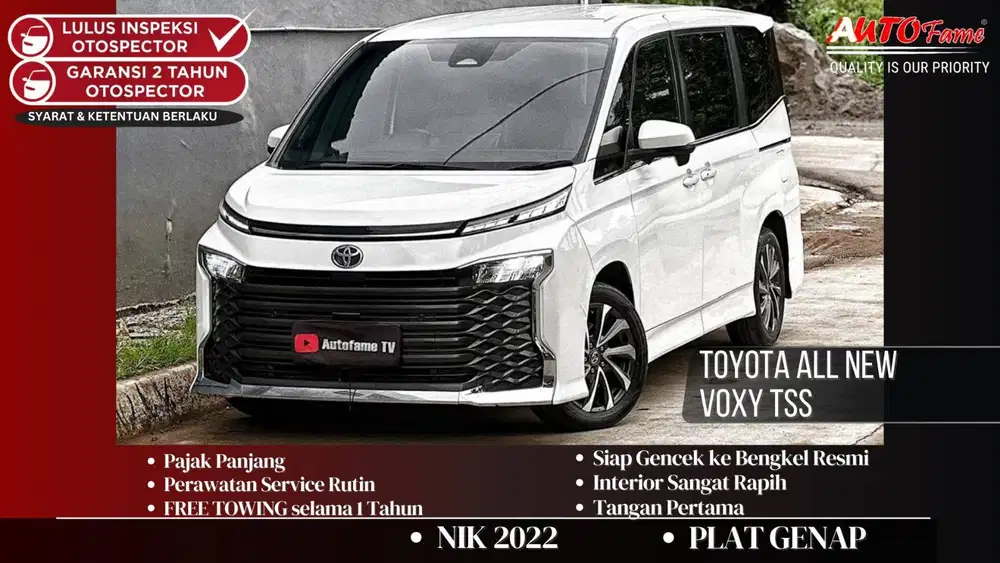 Toyota All New Voxy TSS NIK 2022 White On Black