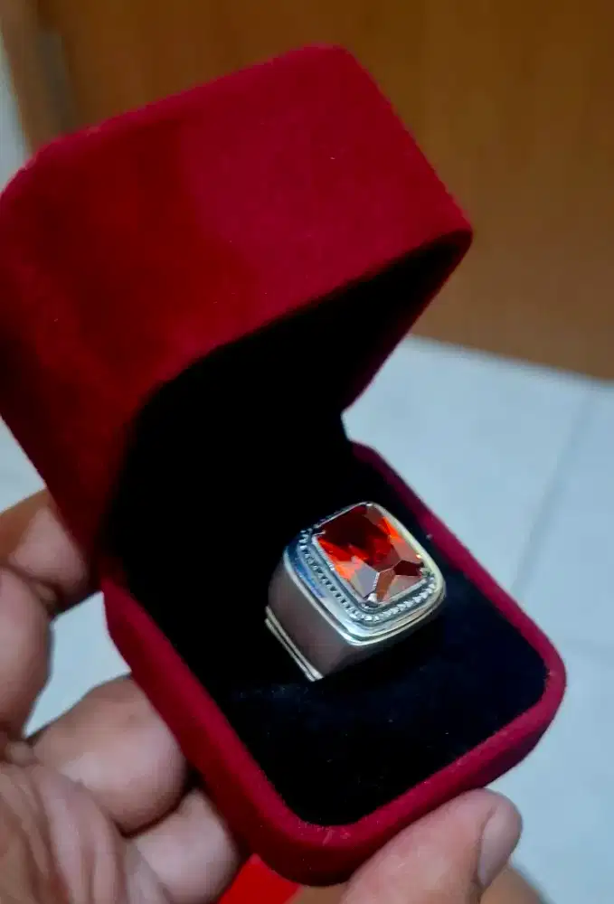 Batu mulia paparaca ikatan monel di jamin asli batu sale jual murah