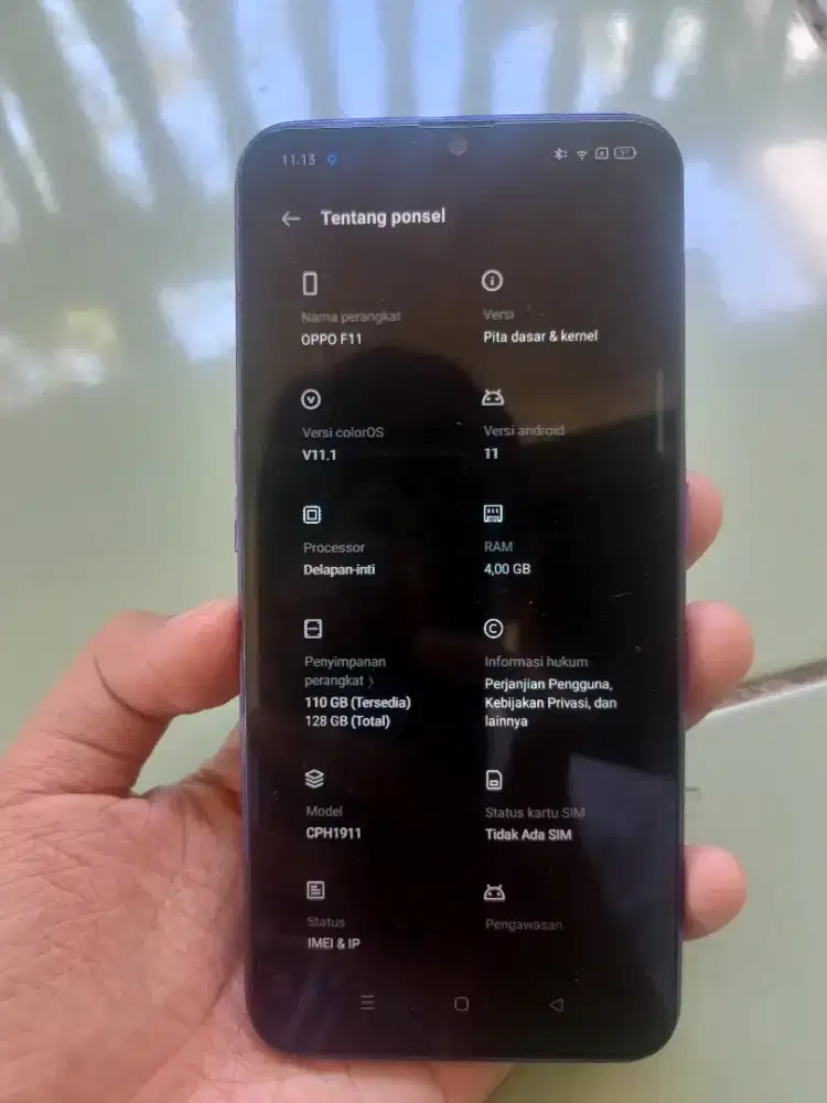 Oppo f11 ram 4/128 ori