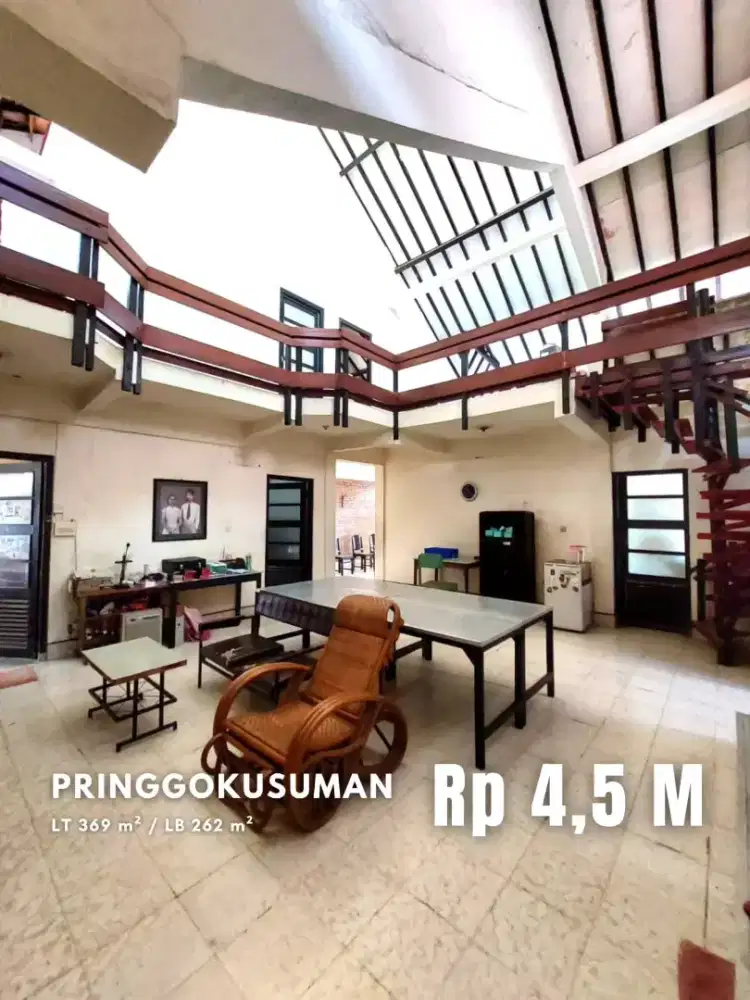 Dijual Rumah Klasik Halaman Luas di Pringgokusuman dekat Malioboro