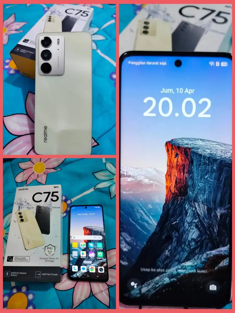 Hp Realme C75,fullset,ram 8+8/256.