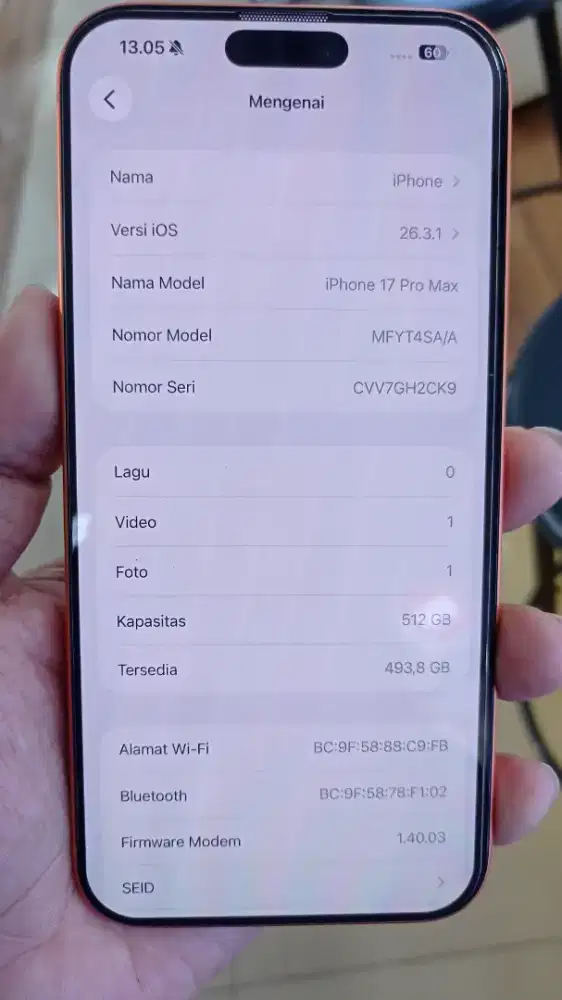 iPhone 17PM 512 ibox