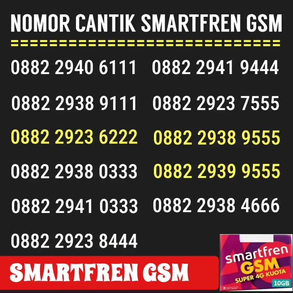 NOMOR CANTIK SMARTFREN GSM TRIPLE
