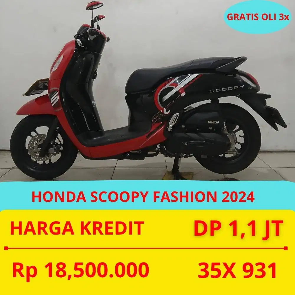 PROMO SUKSES MOTOR HONDA SCOOPY FASHION 2024 DP MURAH 1,1 JUTA GUYSS