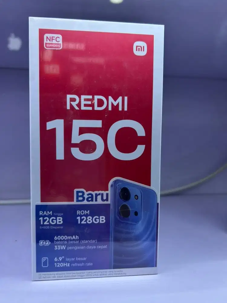 Msi Redmi 15C Ram 6/128gb baru garansi resmi nasional 15 bulan
