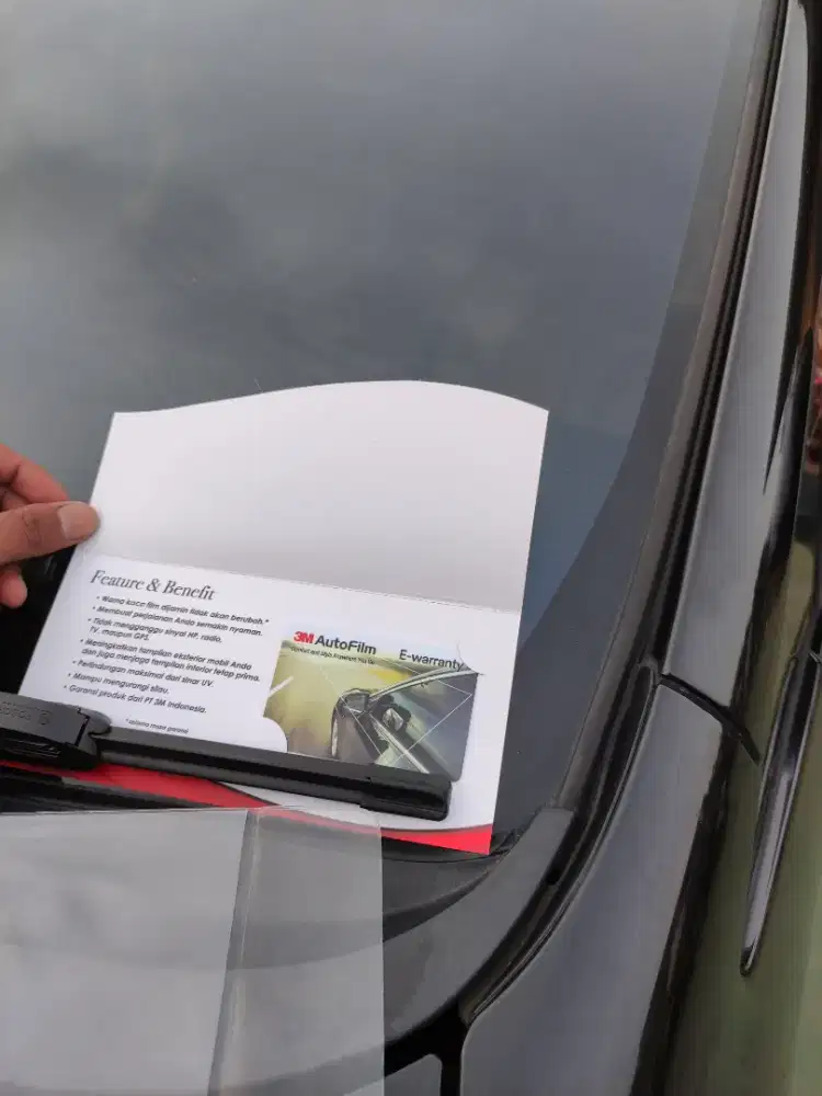 Pasang kaca film cover jok wrapping sticker panggilan murmer