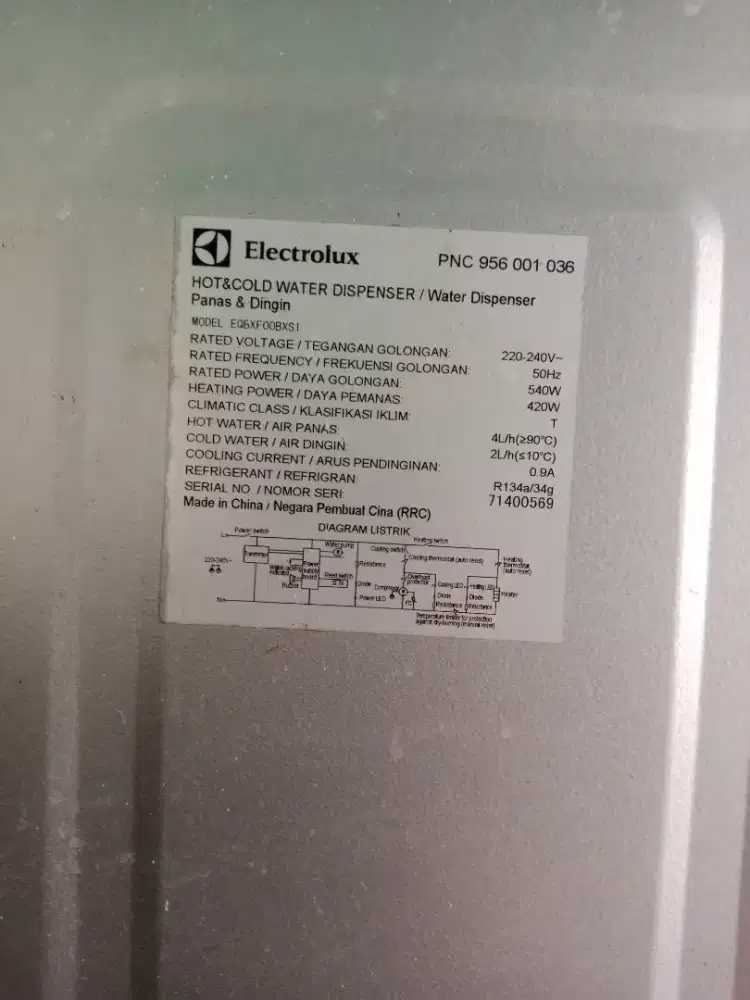 Jual cepat satu unit dispenser panas dan dingin