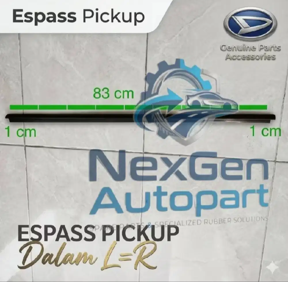 Jual weather strip/pelipit kaca mobil Espass pick up dan katana