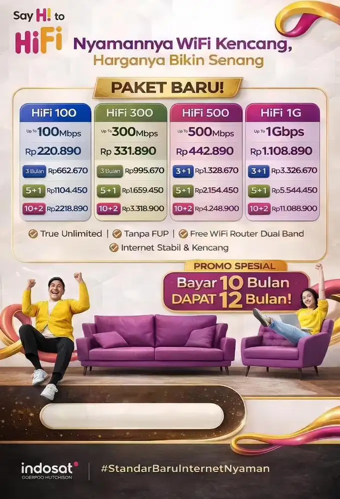 PEMASANGAN INTERNET INDOSAT HIFI