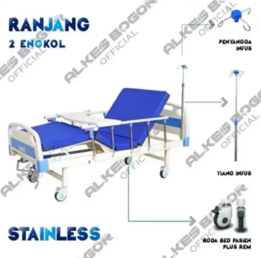 Tempat Tidur Pasien 2 Crak full Set