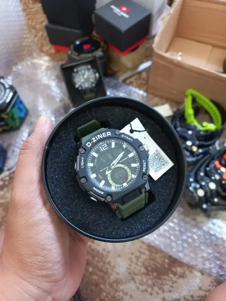 Jam tangan Sporty Dziner Original Dualtime waterproof