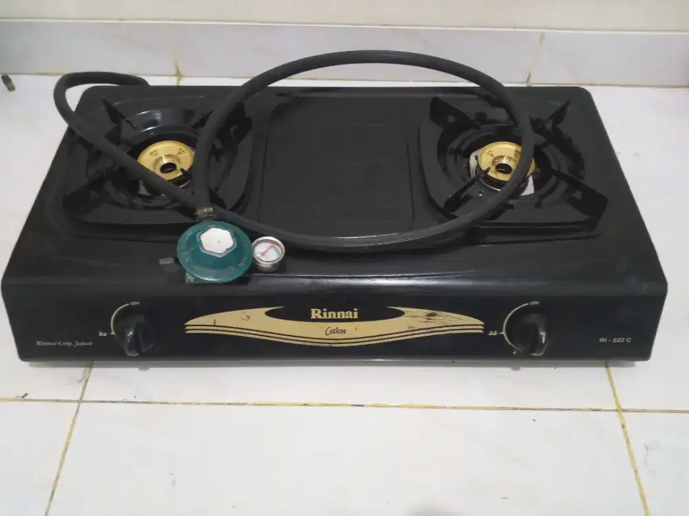 Kompor gas Rinnai 2 tungku + selang regulator