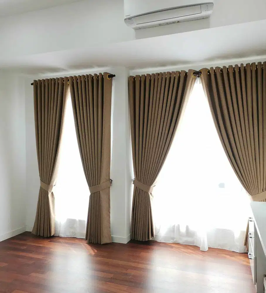 Pesan Gorden Blackout Pasang Sekat Klinik Hordeng Pintu Gordyn Vitrase