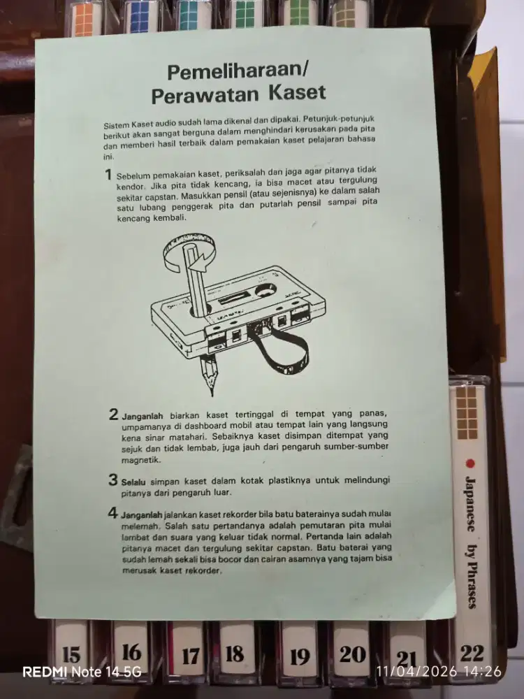 Kaset Belajar Bahasa Jepang