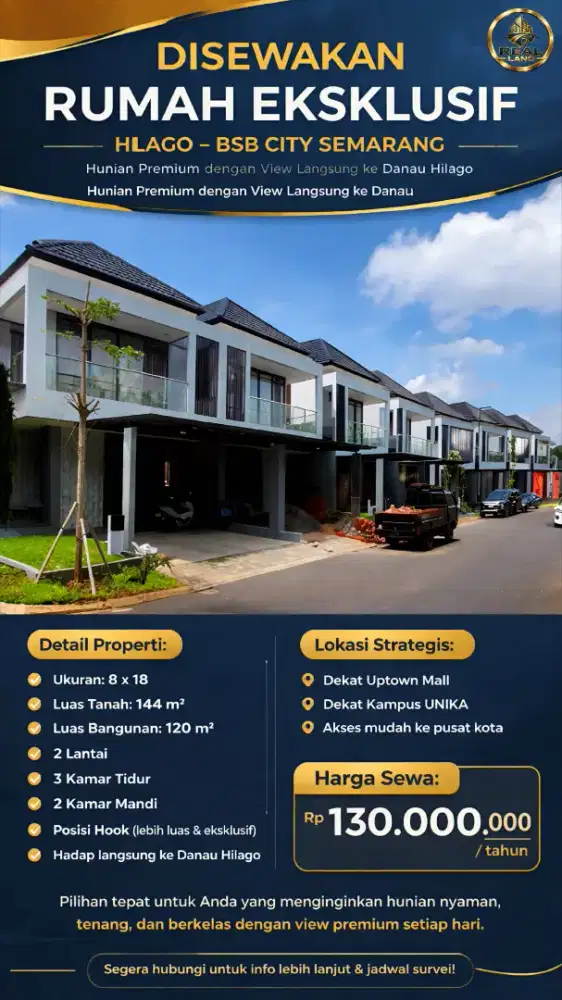 Rumah disewakan di HILAGO BSB SEMARANG FULL FURNISHED SIAP HUNI MEWAH