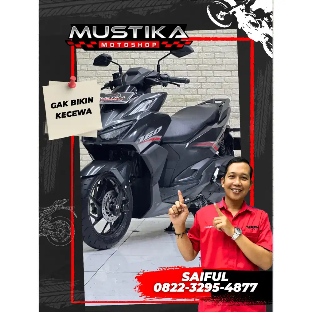 Odo 20rb Mulus!!Honda Vario 160cc 2023 Black N Asli Mulus-Mustika