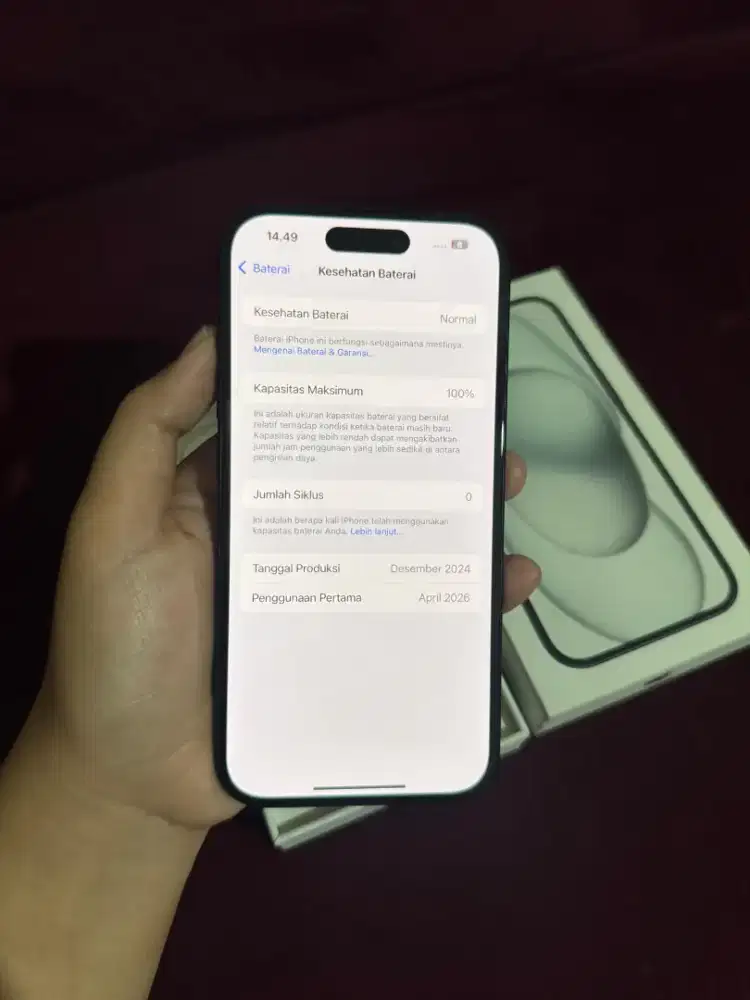 iPhone 15 128 black BH 100 %