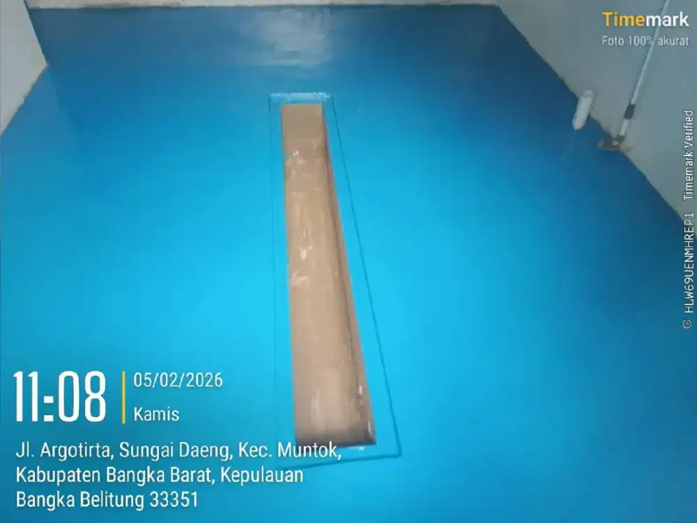 Cat epoxy lantai dapur MBG