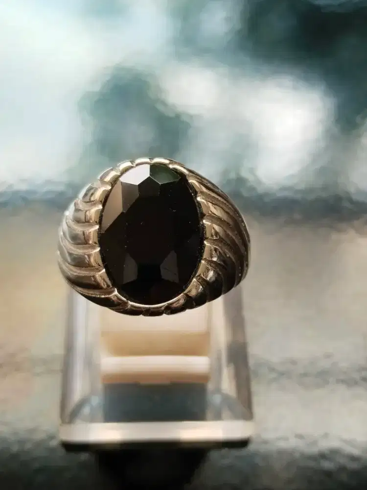 Cincin Batu Black Onyx Natural