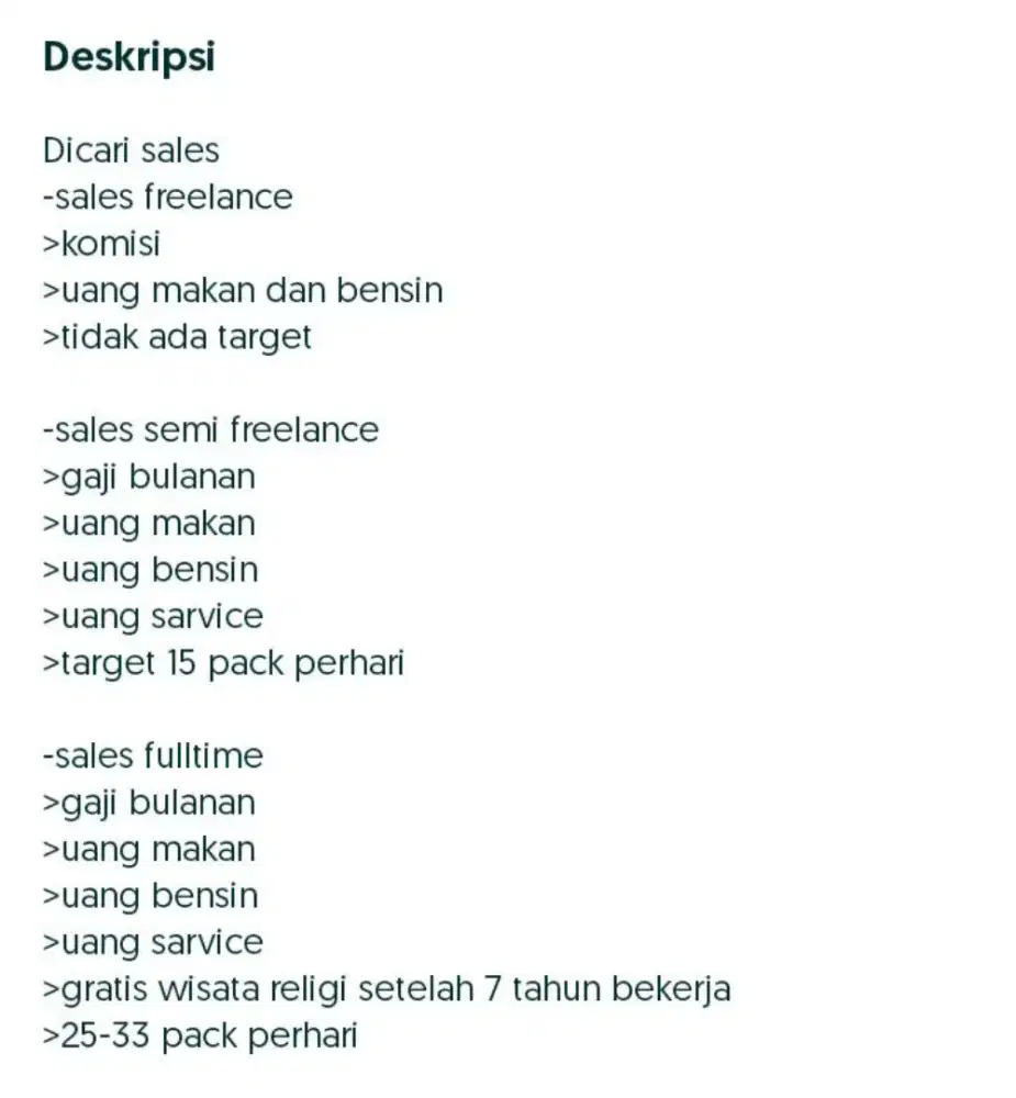 Sales produk jajan 2000an