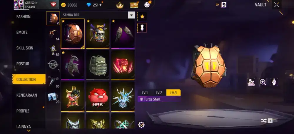 Akun ff spek Mayan seson 8