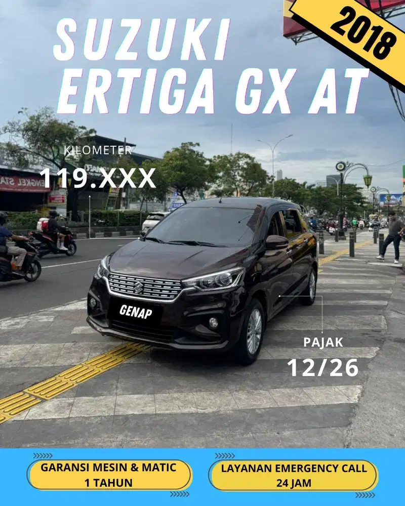 SUZUKI ERTIGA GX 2018 AT MATIC / GENAP