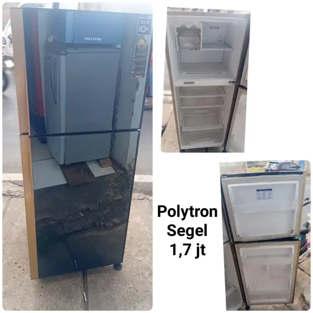 kulkas polytron masih segel muluss no cacat bekas bergaransi