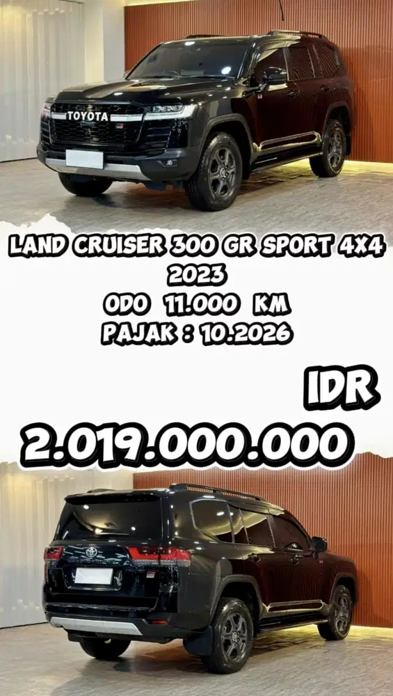 [ ODO 11.000 KM ] TOYOTA LAND CRUISER 300 GR SPORT 4X4 AT 2023