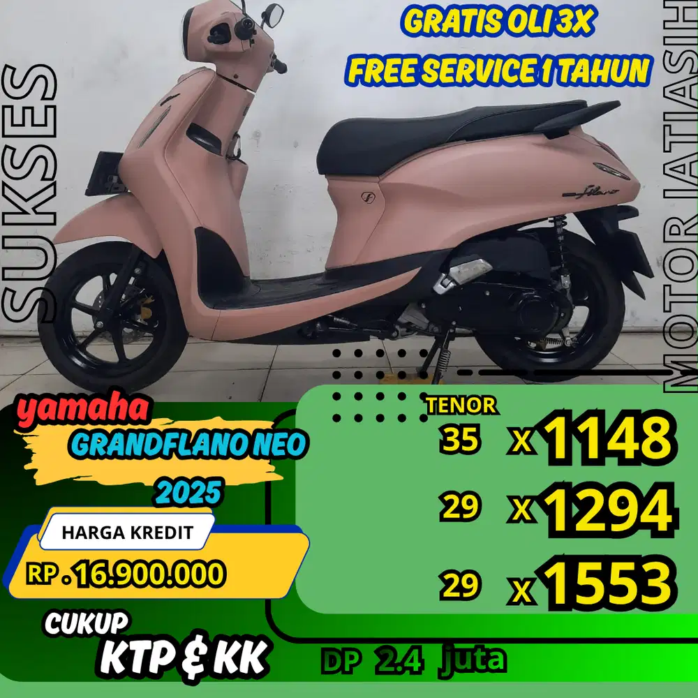 YAMAHA GRANDFILANO NEO 2025 ANGSURAN TERMURAH SYRT KTP&KK(SUKSESMOTOR)