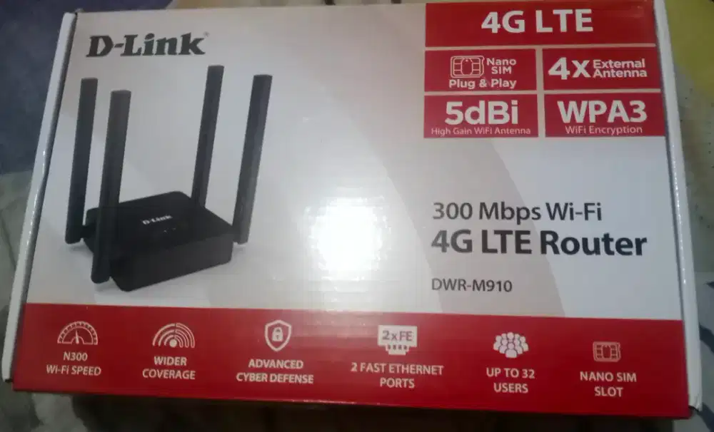 (Masih Baru) Jual Wifi Router bisa Simcard D-Link Tipe DWR-M910 baru