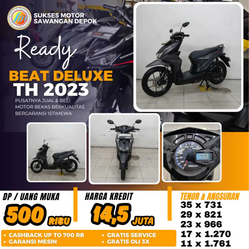 DP 500 BEAT DELUXE TH 2023 UNIT MULUS BERGARANSI DI SUKSES MOTOR