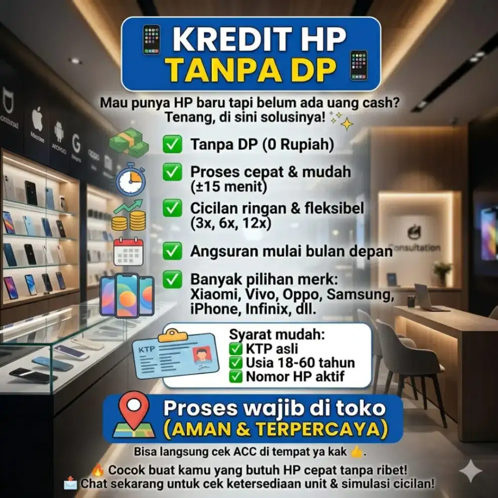 Kredit hp Xiaomi tanpa DP