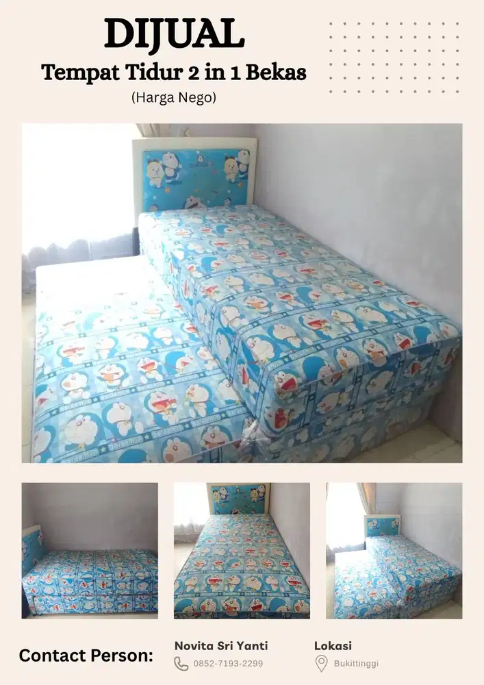 Kasur 2 in 1 Bekas – Tebal, Nyaman, Siap Pakai (Nego)